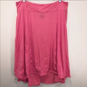 Faded Glory Pink High Low Midi Skirt Size 2X
